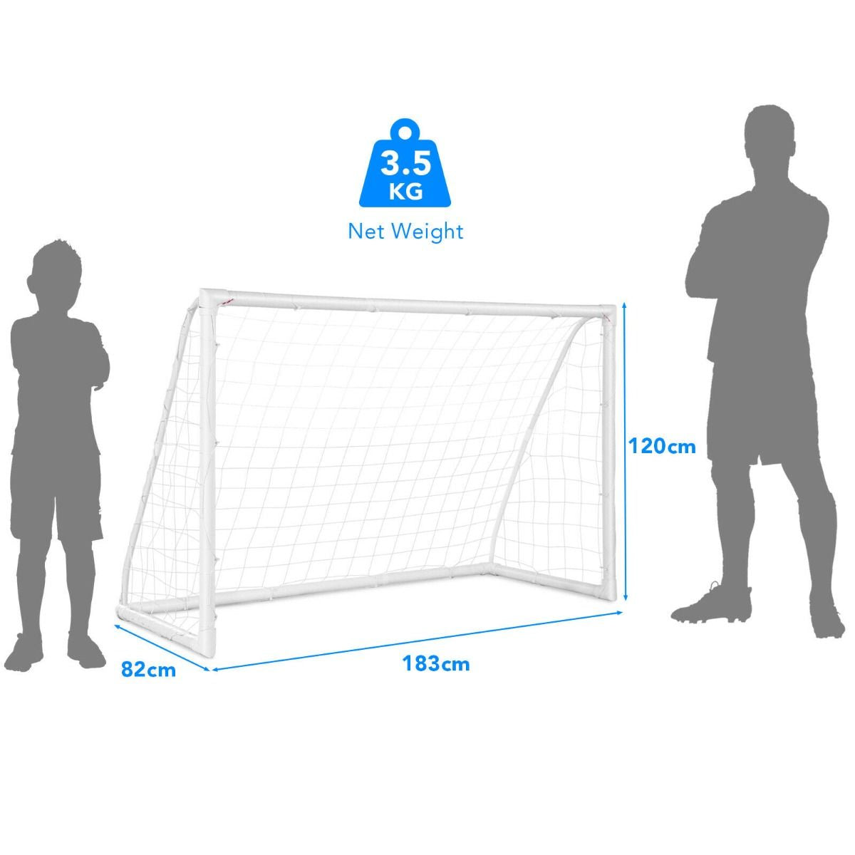 Portable Soccer Goal Featuring Durable PVC Frame and High-Strength Netting