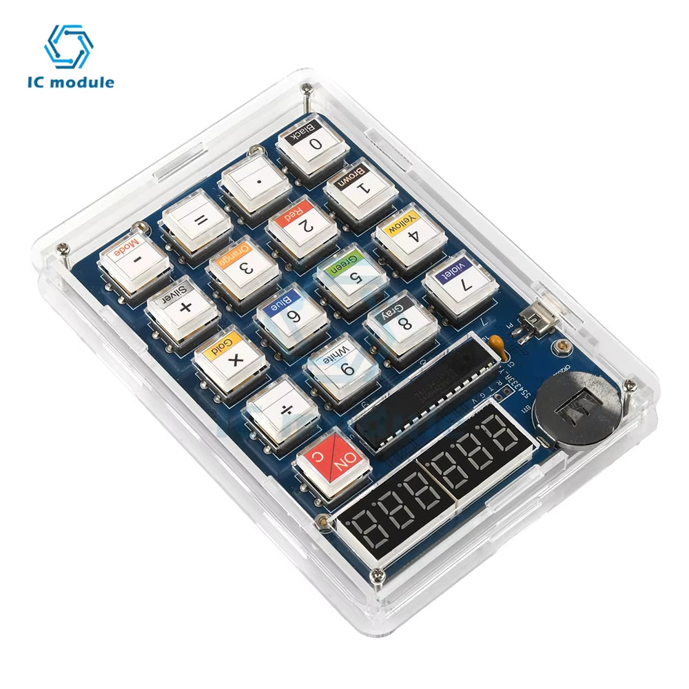 6-Digit Calculator DIY Soldering Kit for Microcontroller Education and Electronics Development