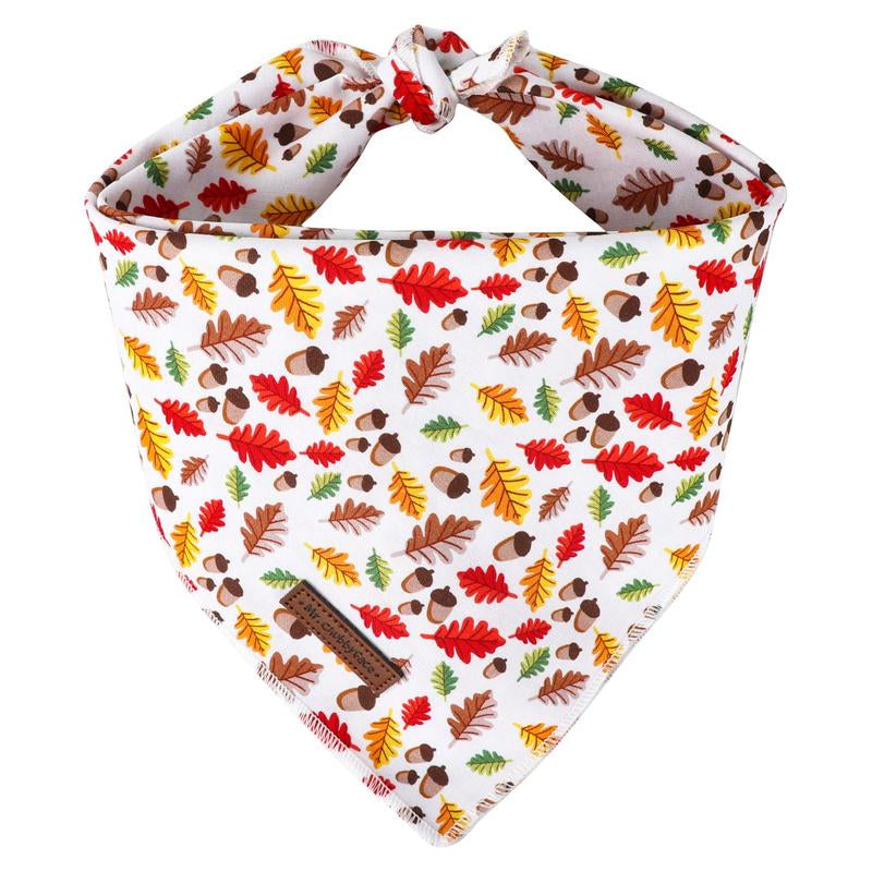 MR. CHUBBYFACE Reversible Fall Orange Plaid Dog and Cat Bandanas