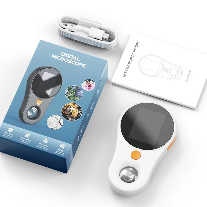 1080P Digital Microscope with 500X Magnification for Electronics, Coin, Jewelry, Watch Repair, and Dermatological Analysis - Compatible with Windows and Mac Systems