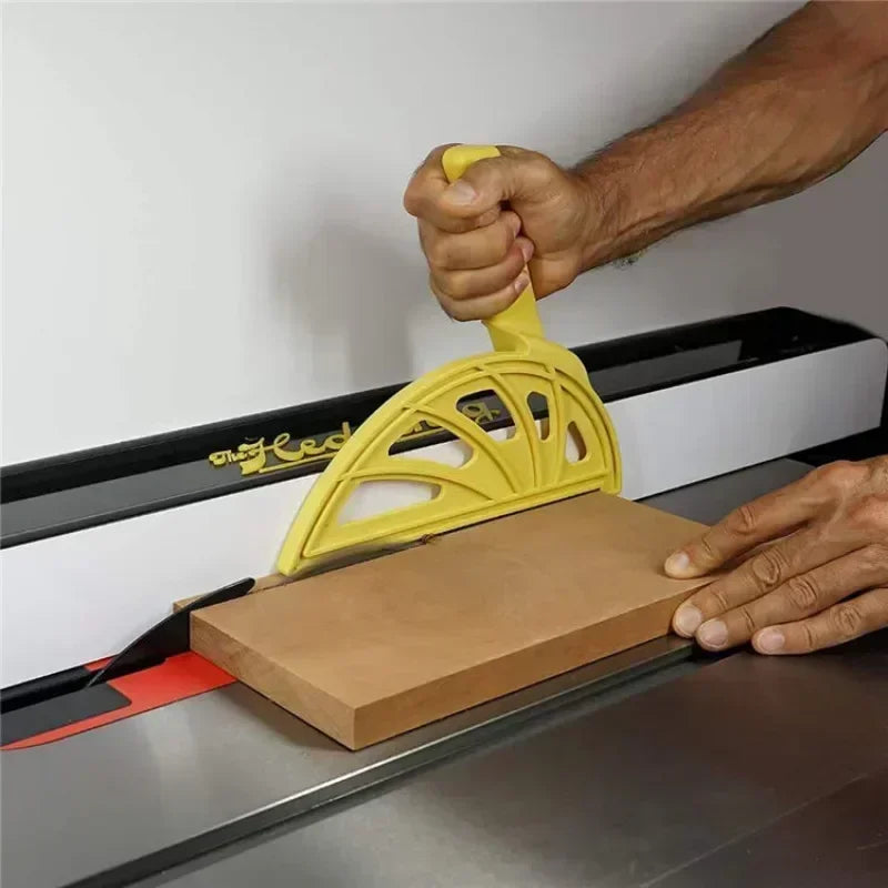 Table Saw Push Stick and Featherboard Locator Tool Set for Woodworking Applications with Circular Saws and Trim Routers