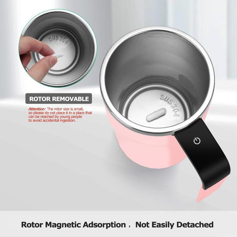 380ml Automatic Magnetic Stirring Coffee Mug with Rechargeable Electric Function and Digital Display - Ideal Gift for Family and Friends