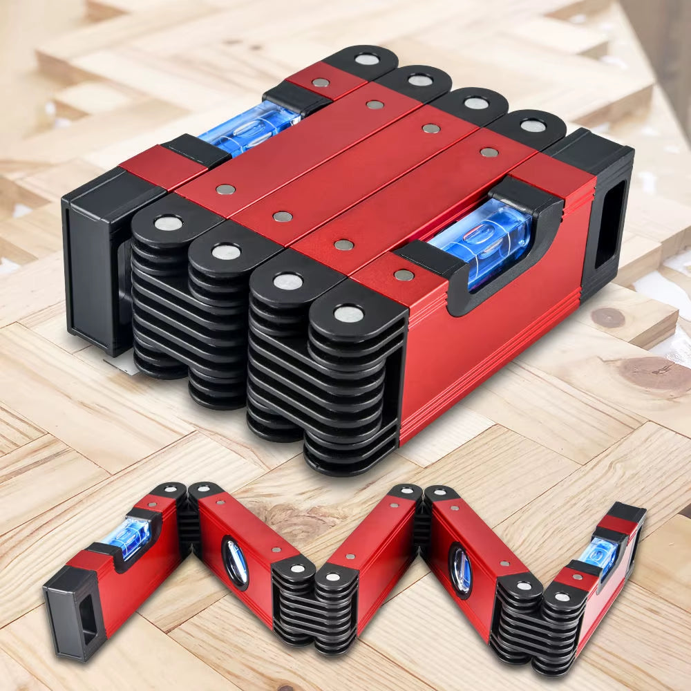 Folding Horizontal Angle Measurement Ruler with Magnetic Leveling and Durable Design, Portable Balancing Tool