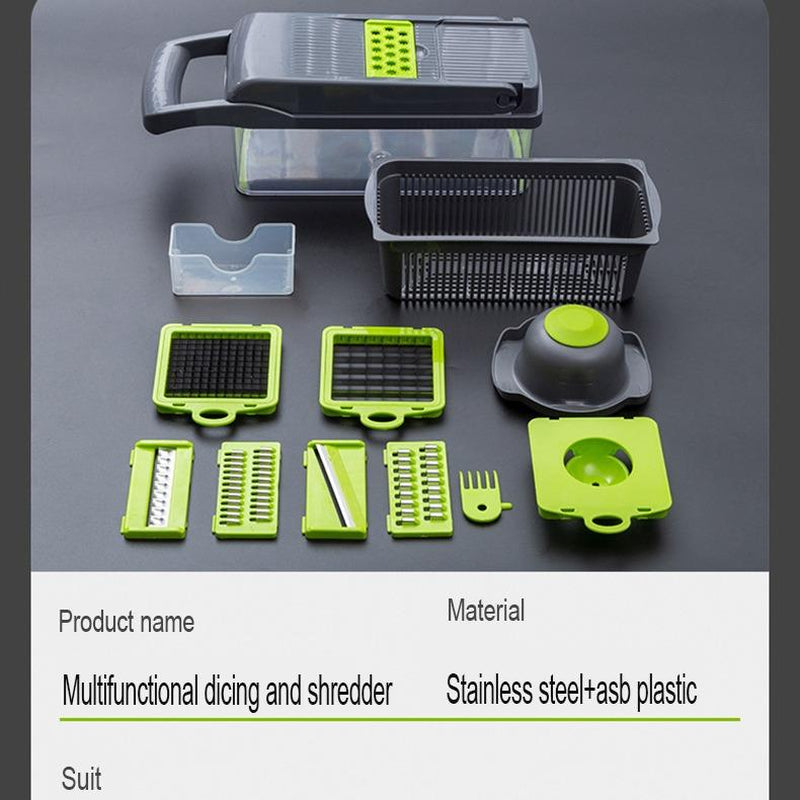14-in-1 Professional Vegetable and Fruit Chopper, Dicer, and Slicer for Kitchen Use