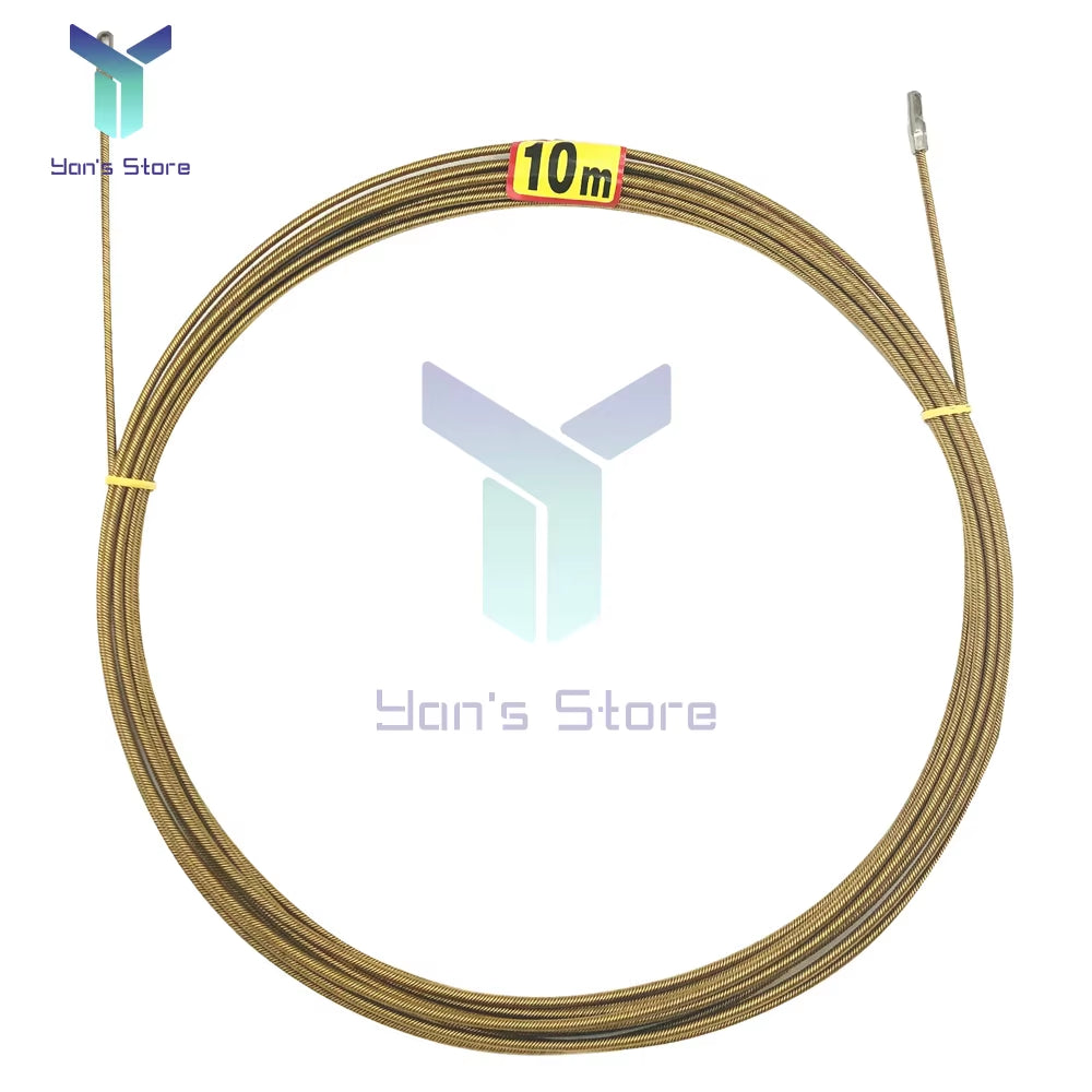 Universal Wire Threading Tool with High Elasticity Spring and Pulley System for Electricians - 5/10M Cable Pulling Solution