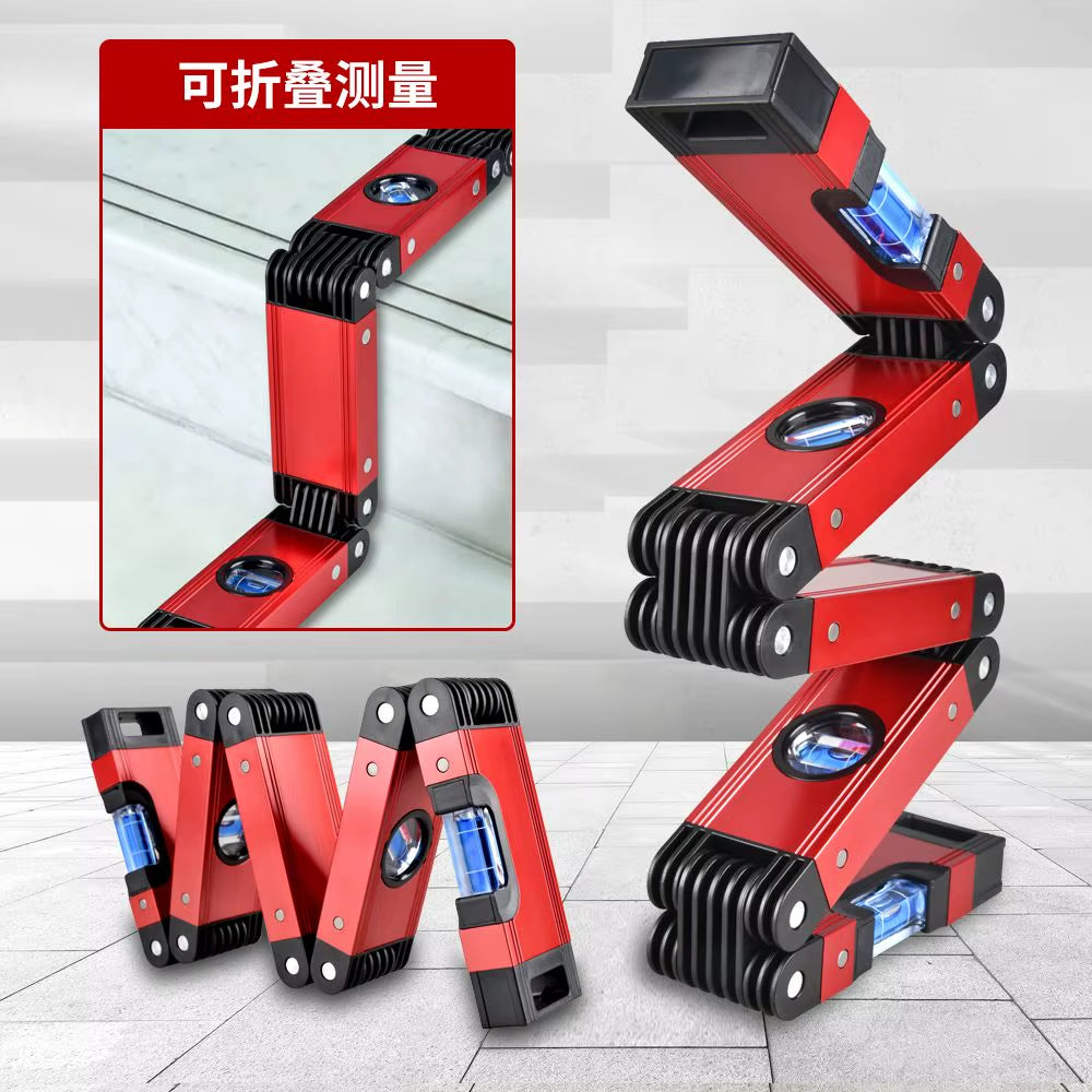 Folding Horizontal Angle Measurement Ruler with Magnetic Leveling and Durable Design, Portable Balancing Tool