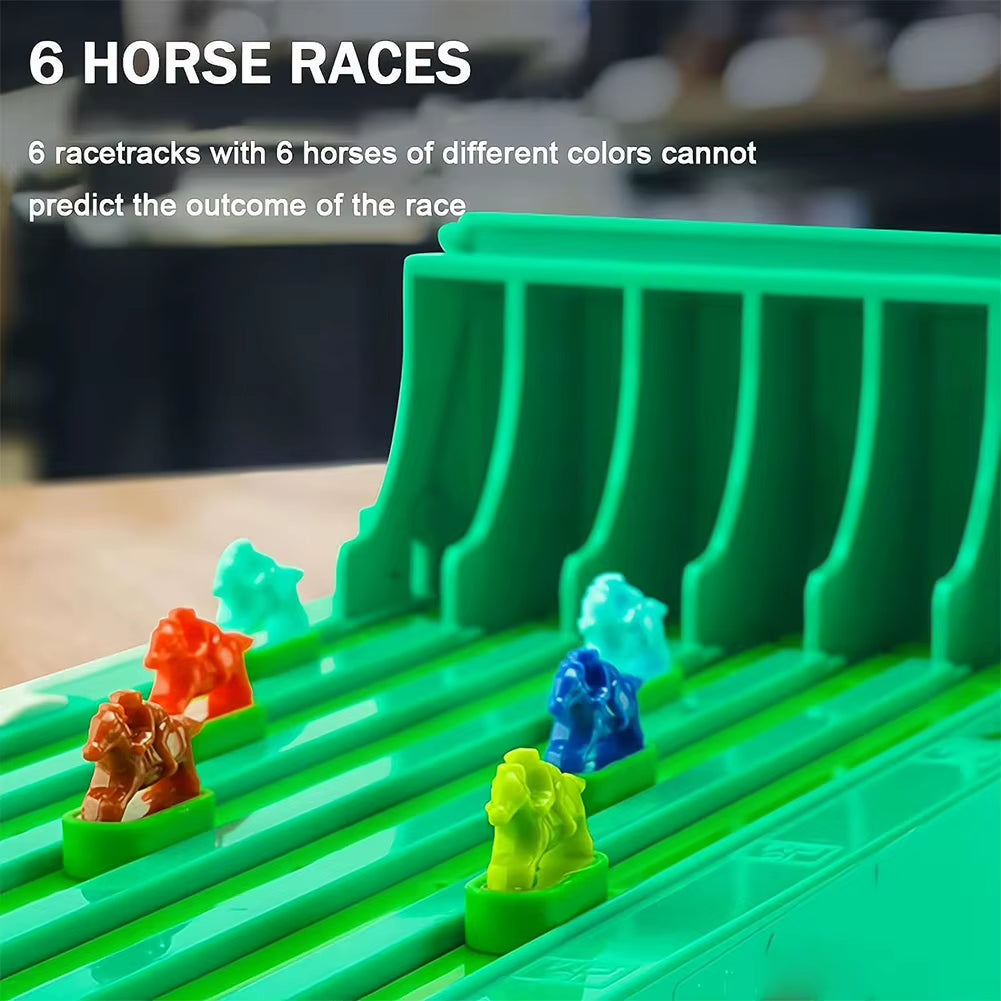Electronic Horse Racing Board Game - Interactive Battery-Powered Desktop Experience for Family Entertainment