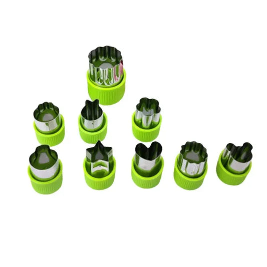 Premium Stainless Steel Vegetable and Fruit Cutter Set with Durable Cookie Stamps and Cake Molds