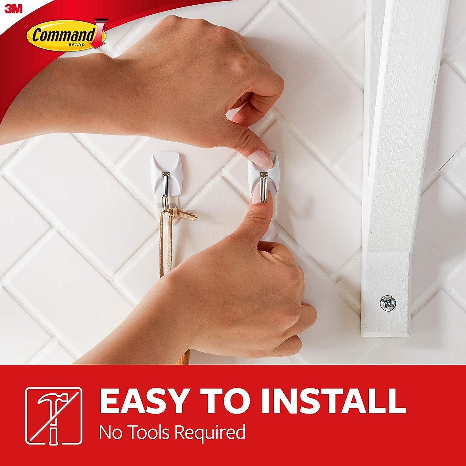 GP067-16NA Small White Wire Hardware with 16 Hooks