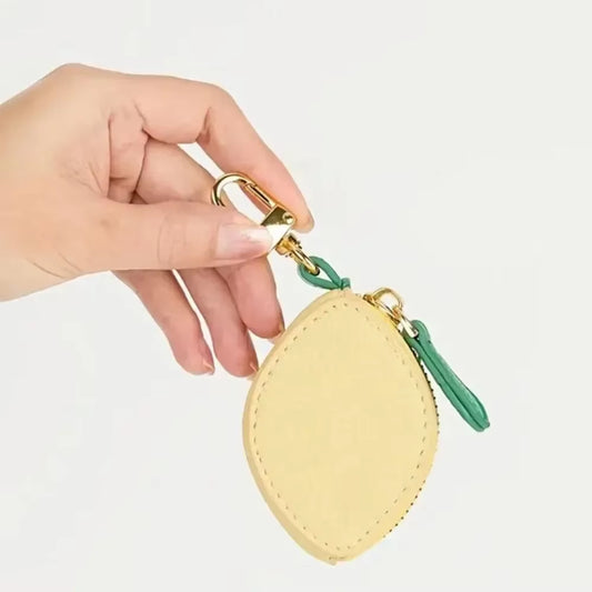Mini Cherry-Shaped PU Leather Coin Purse - Adorable Strawberry Design Keychain and Earphone Storage Bag, Korean Style