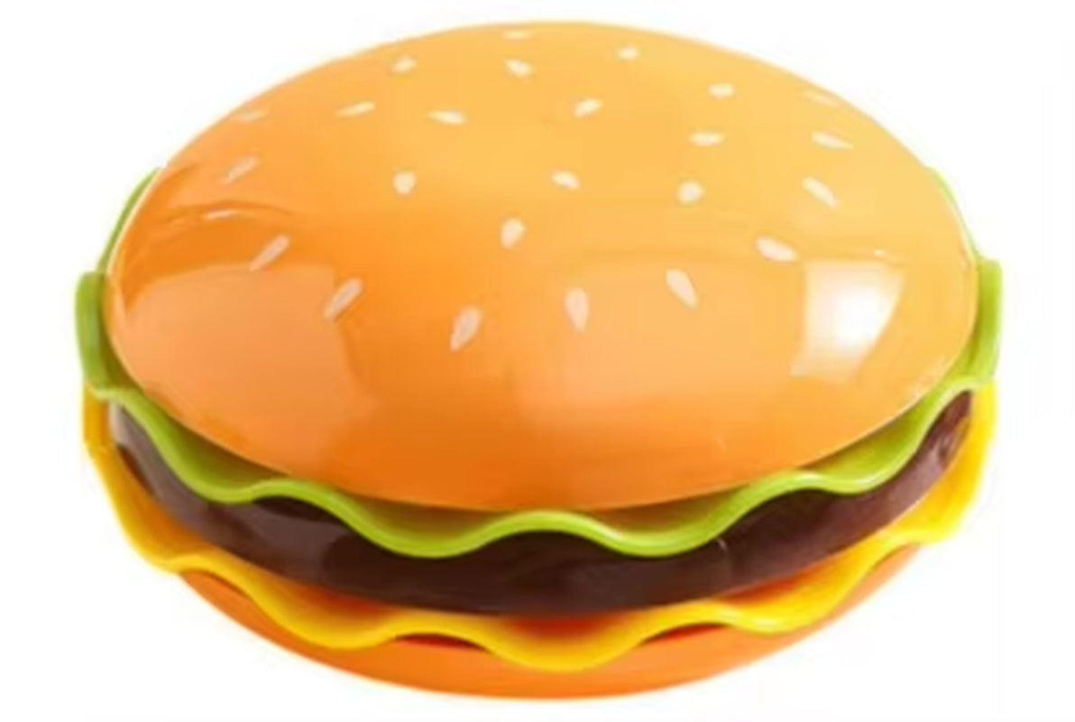 Stackable Six-Layer Hamburger Plate Set with Elegant Bone Design and Accompanying Sauce Containers for Table Decor