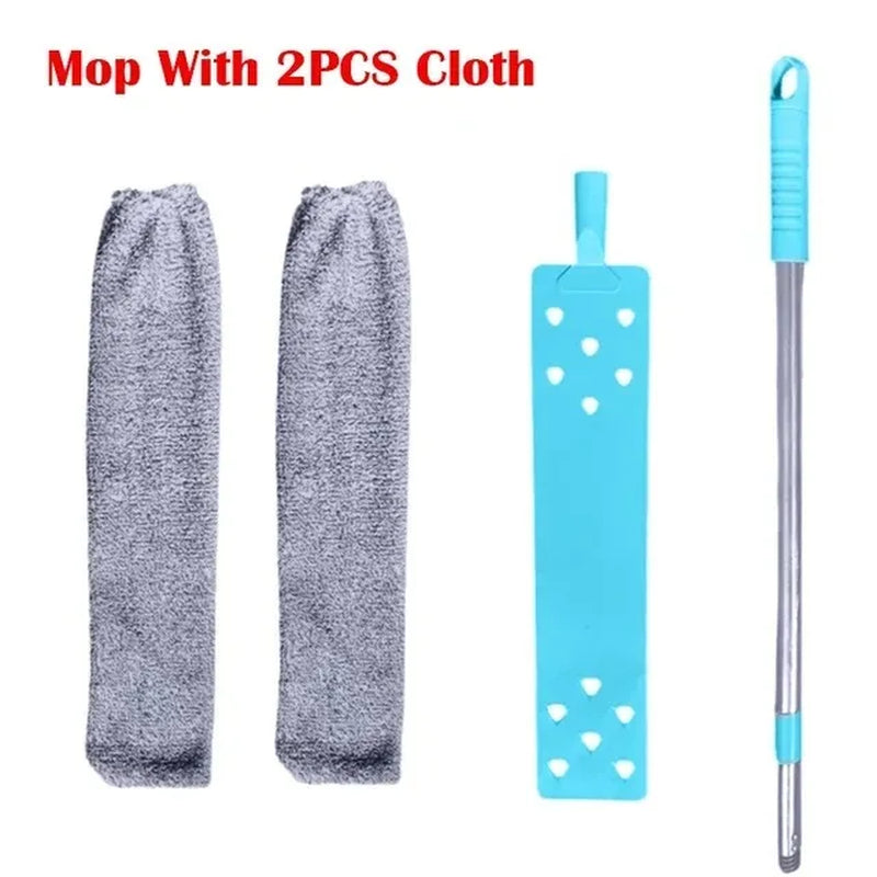 Telescopic Mop and Duster Brush for Effective Dust Removal in Hard-to-Reach Areas