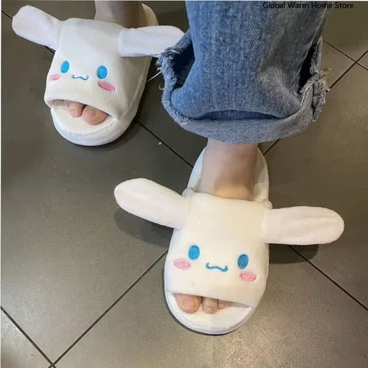 Crocodile Plush Cotton Slippers with Animated Mouth - Non-Slip Home Footwear for Children and Adults - Ideal Winter Gift