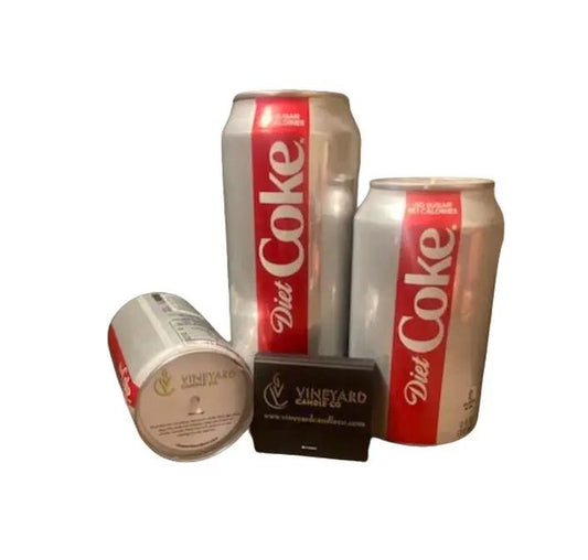 Vineyard Candle Co - Diet Coke Scented Soy Wax Candle - Available in 7.5Oz, 12Oz, and 16Oz - Elegant Gift and Home Decor Accent - Handcrafted Glass Container Freshener