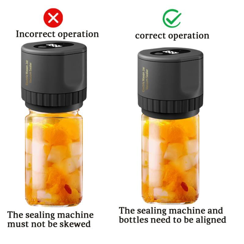 USB Electric Jar Vacuum Sealer Kit with LED Screen, Complete Sealing Machine Set Including 10 Jar Lids and Lid Opener, Ideal Kitchen Accessory for Summer Gifting