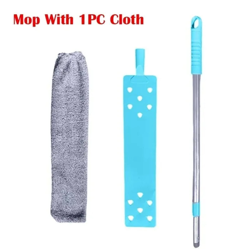Telescopic Mop and Duster Brush for Effective Dust Removal in Hard-to-Reach Areas