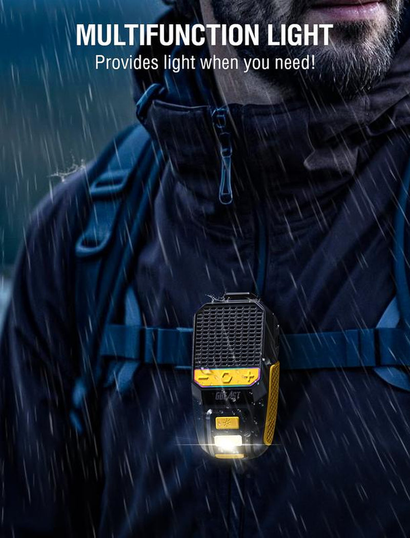 GBEAST Wearable Bluetooth Speaker with RGB Lighting, Waterproof Design, Noise Cancellation, 30-Hour Battery Life - Ideal Gift for Fathers and Husbands