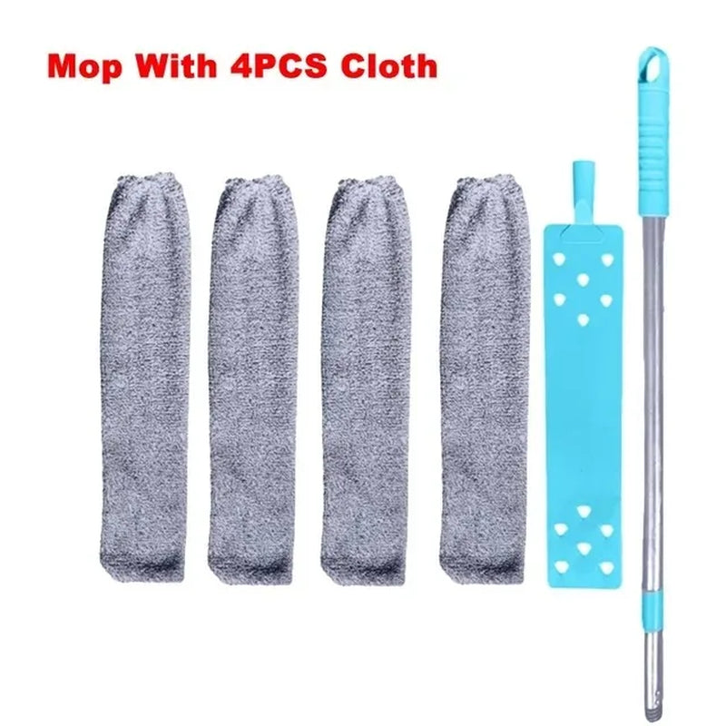 Telescopic Mop and Duster Brush for Effective Dust Removal in Hard-to-Reach Areas