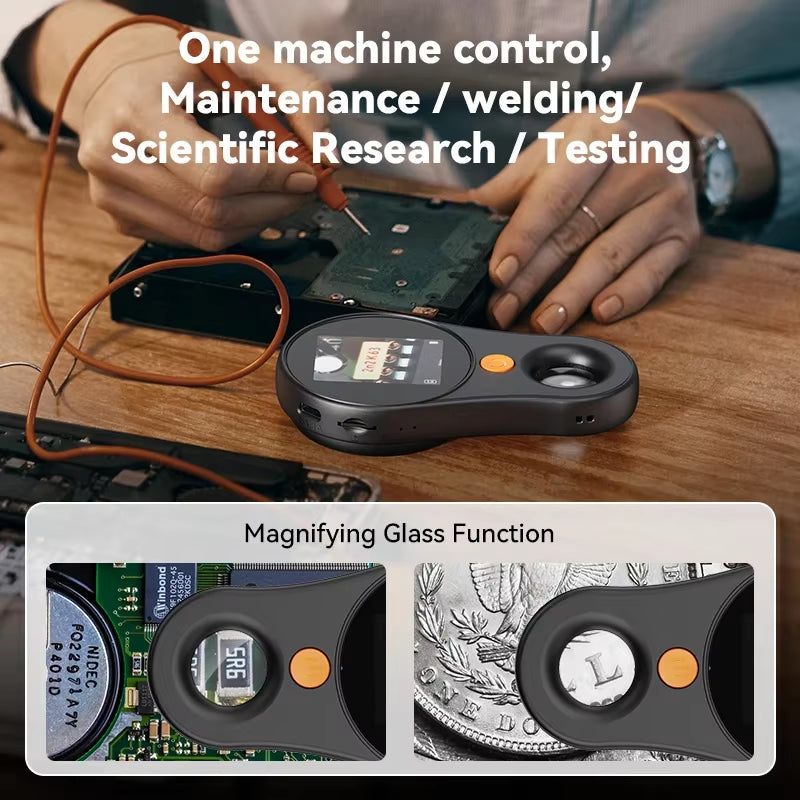 1080P Digital Microscope with 500X Magnification for Electronics, Coin, Jewelry, Watch Repair, and Dermatological Analysis - Compatible with Windows and Mac Systems