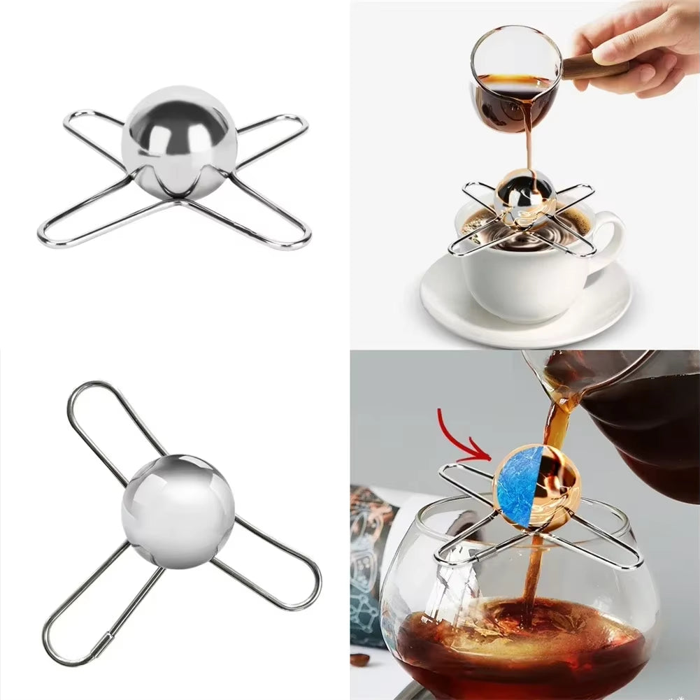 Stainless Steel Espresso and Whiskey Chilling Stones with Holder - Reusable Cooling Solution