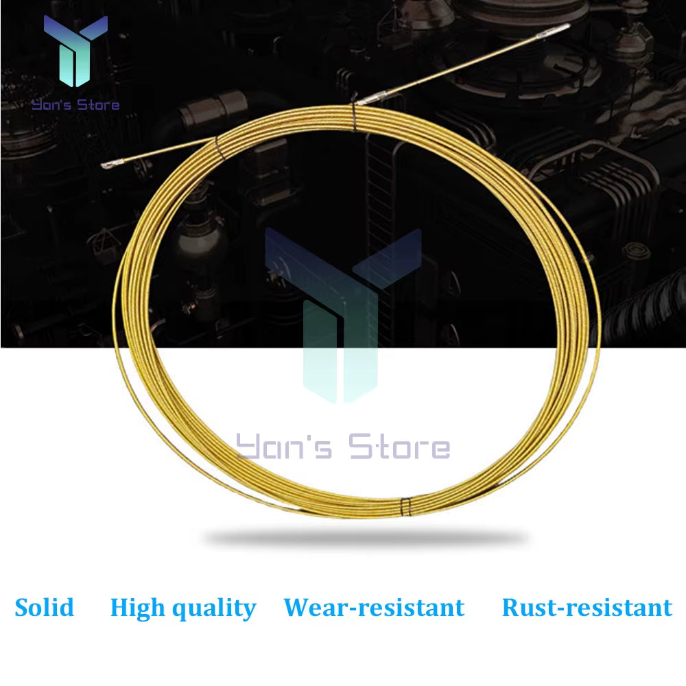Universal Wire Threading Tool with High Elasticity Spring and Pulley System for Electricians - 5/10M Cable Pulling Solution