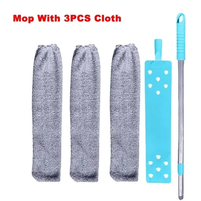 Telescopic Mop and Duster Brush for Effective Dust Removal in Hard-to-Reach Areas