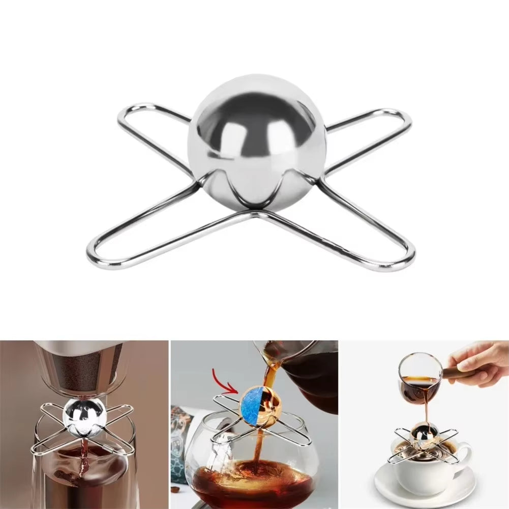 Stainless Steel Espresso and Whiskey Chilling Stones with Holder - Reusable Cooling Solution