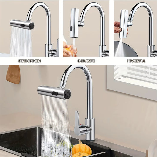 Large-Scale 3-in-1 360° Touch-Control Kitchen Faucet with Swivel Spout and Extender