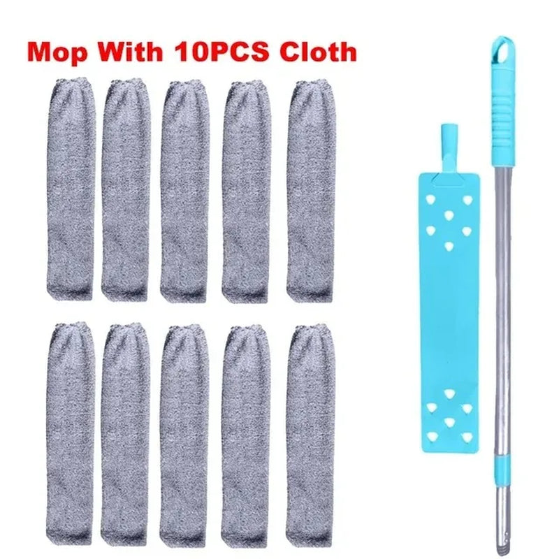 Telescopic Mop and Duster Brush for Effective Dust Removal in Hard-to-Reach Areas