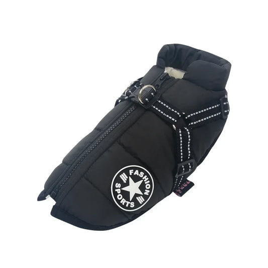 Premium Waterproof Dog Jacket with Built-in Harness - Winter Coat for Large and Small Breeds