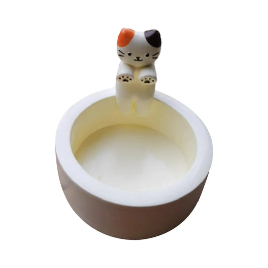 Cartoon Cat Tea Light Candle Holder - Sophisticated Decorative Accent for Home and Office