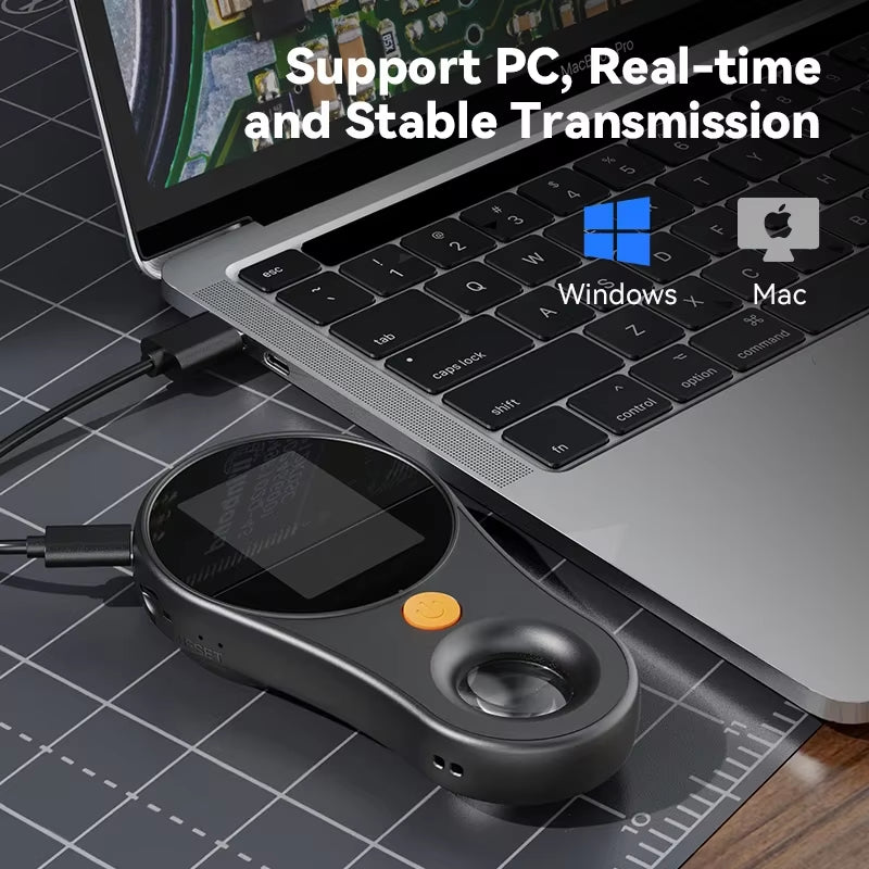 1080P Digital Microscope with 500X Magnification for Electronics, Coin, Jewelry, Watch Repair, and Dermatological Analysis - Compatible with Windows and Mac Systems