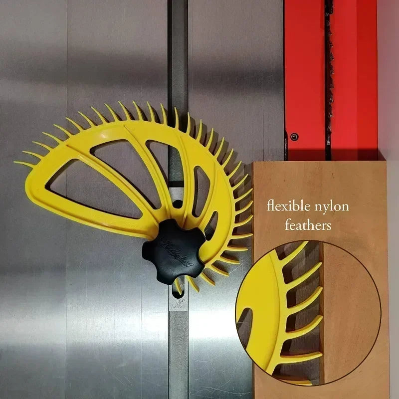 Table Saw Push Stick and Featherboard Locator Tool Set for Woodworking Applications with Circular Saws and Trim Routers