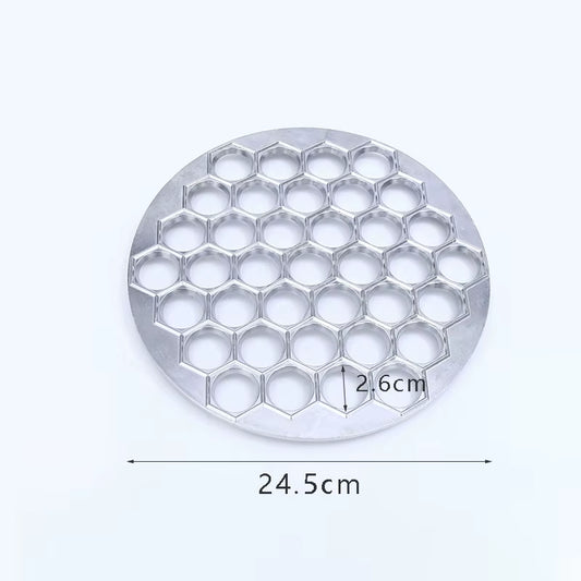 Aluminum Ravioli Maker with 37 Cavities - Professional Pastry Cutter for Meat Dumplings and Artisan Pasta