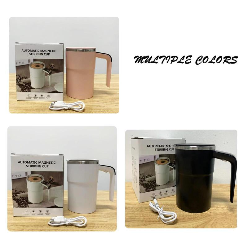 380ml Automatic Magnetic Stirring Coffee Mug with Rechargeable Electric Function and Digital Display - Ideal Gift for Family and Friends