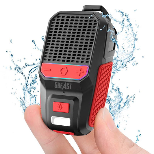 GBEAST Wearable Bluetooth Speaker with RGB Lighting, Waterproof Design, Noise Cancellation, 30-Hour Battery Life - Ideal Gift for Fathers and Husbands