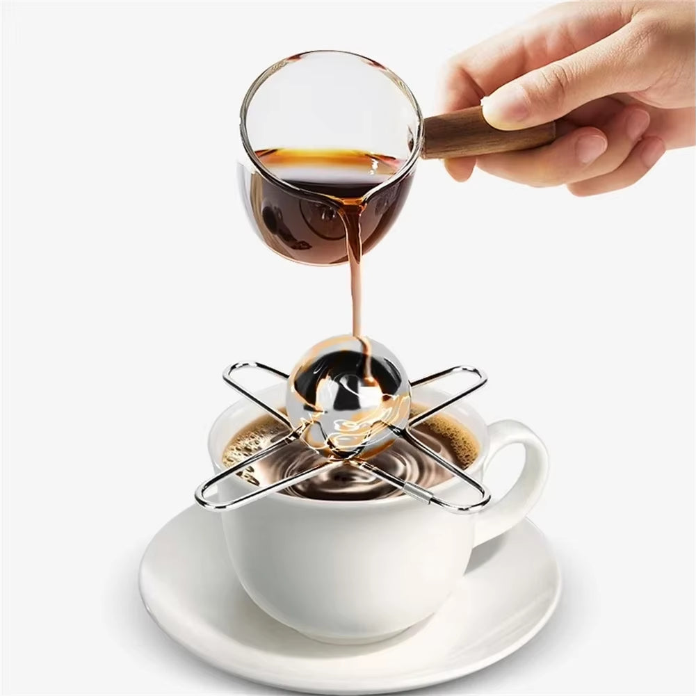 Stainless Steel Espresso and Whiskey Chilling Stones with Holder - Reusable Cooling Solution