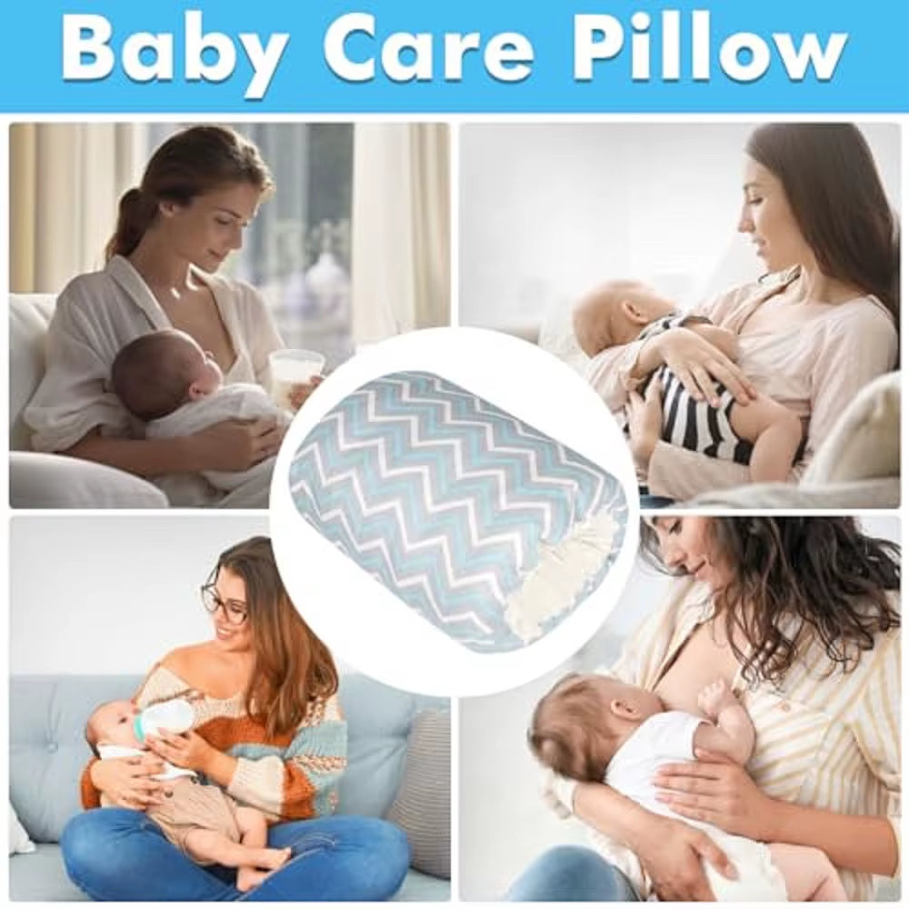 Cotton Nursing Pillow for Newborns - Soft Arm Support for Breastfeeding and Bottle Feeding - Essential Accessory for Maternal Care