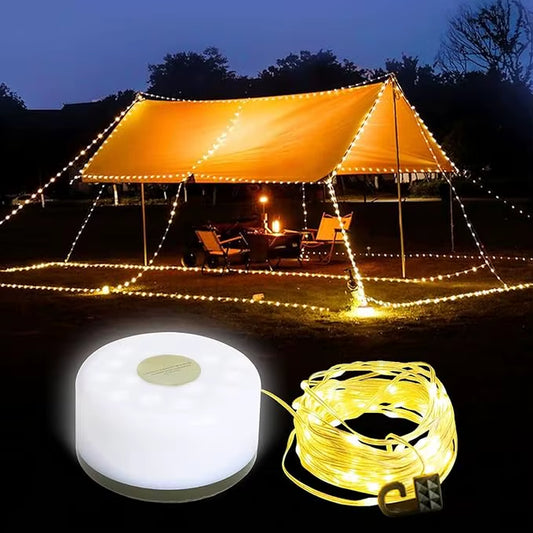 Premium Waterproof USB Rechargeable Outdoor Camping String Lights for Courtyards and Hiking